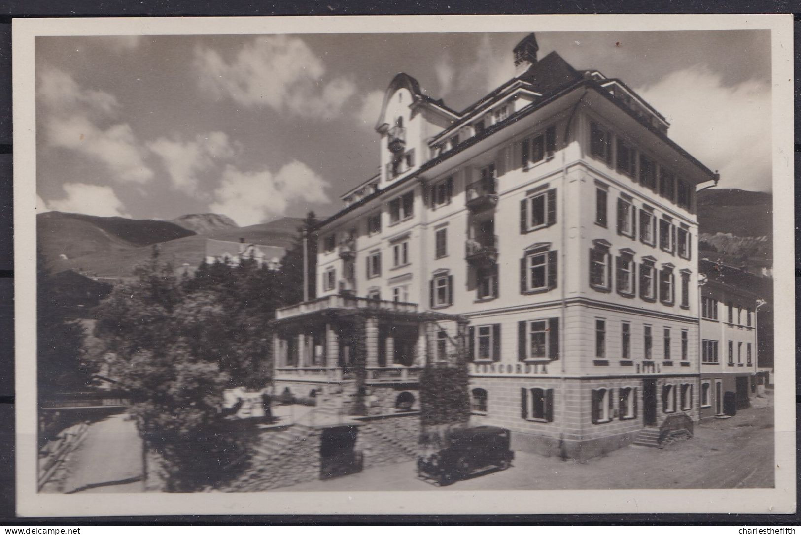 CARTE PHOTO SUISSE ** ZUOZ - HOTEL CONCORDIA ** Nicht Gelaufen - Zuoz