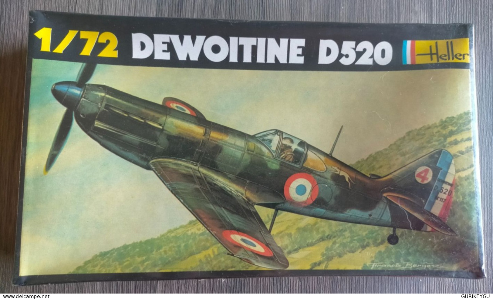 Maquette AVION 1/72 DEWOITINE D520 Heller FRANCE N° 212 Ancienne EO NEUF Boite Fermée D'origine Sous Blister Années 70 - Aviazione