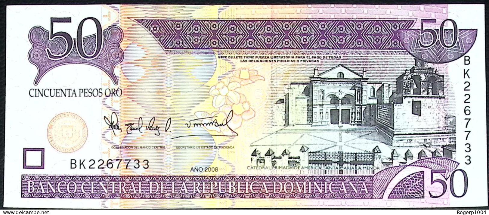 DOMINICAINE (République) * 50 Pesos * Date 2008 * État/Grade NEUF/UNC * - Repubblica Dominicana