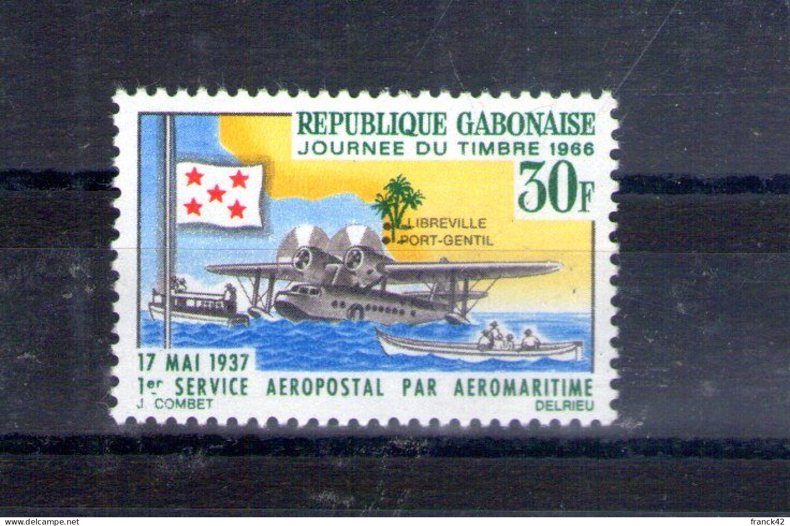 Gabon. Journée Du Timbre 1966 - Gabon (1960-...)