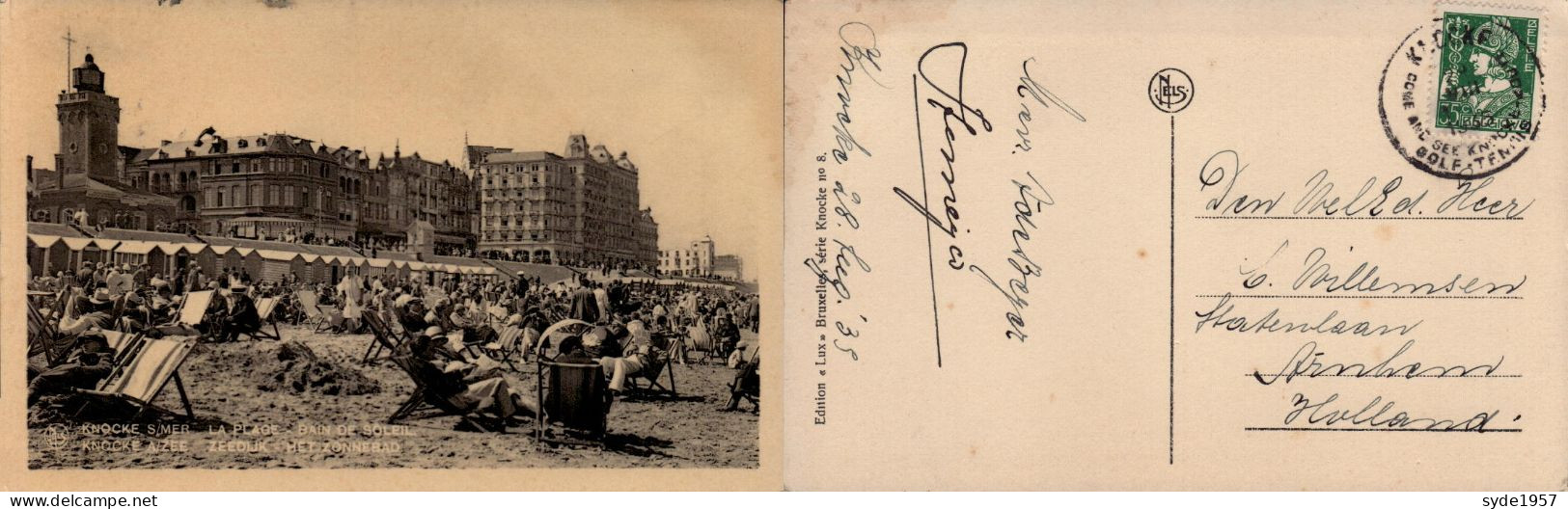 Knokke - Knocke S/Mer - La Plage - Bain De Soleil - Zeedijk Het Zonnebad -  Animée - Knokke