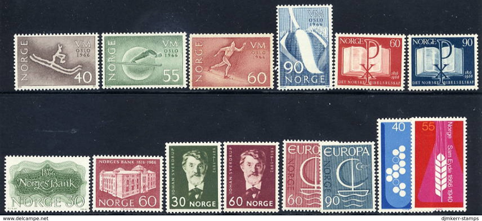 NORWAY 1966 Complete Year Issues MNH / **.  Michel 537-50 - Full Years