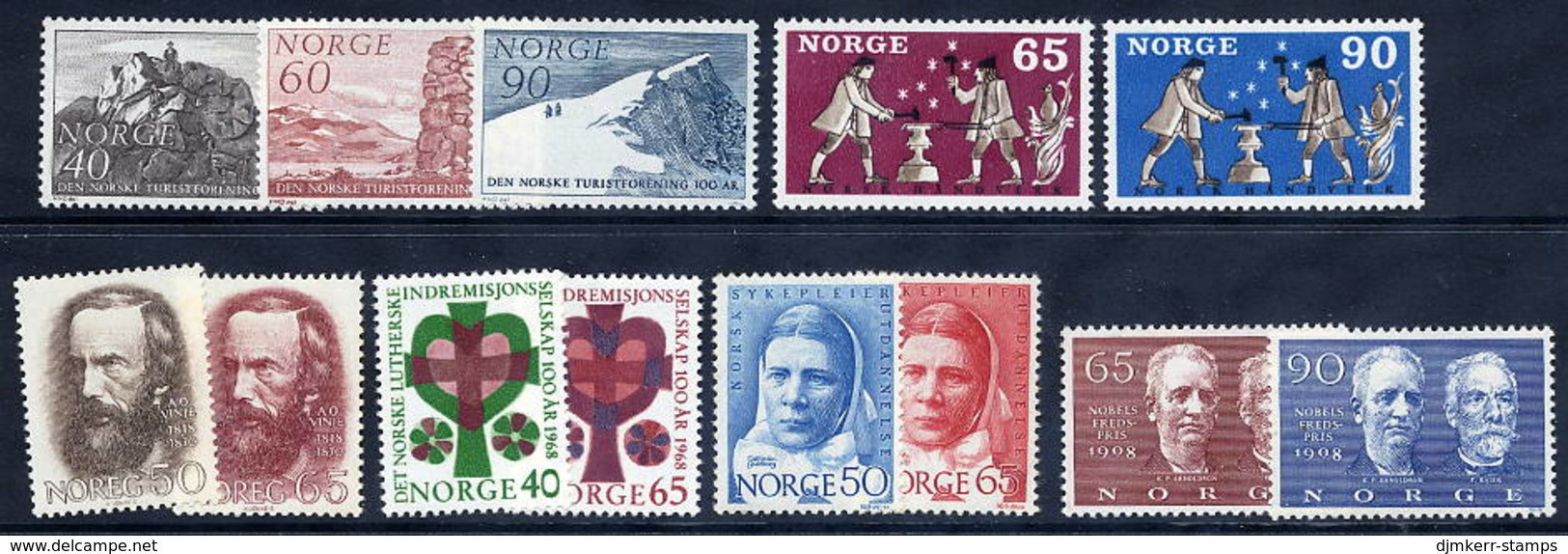 NORWAY 1968 Complete Commemorative Issues MNH / **. - Full Years