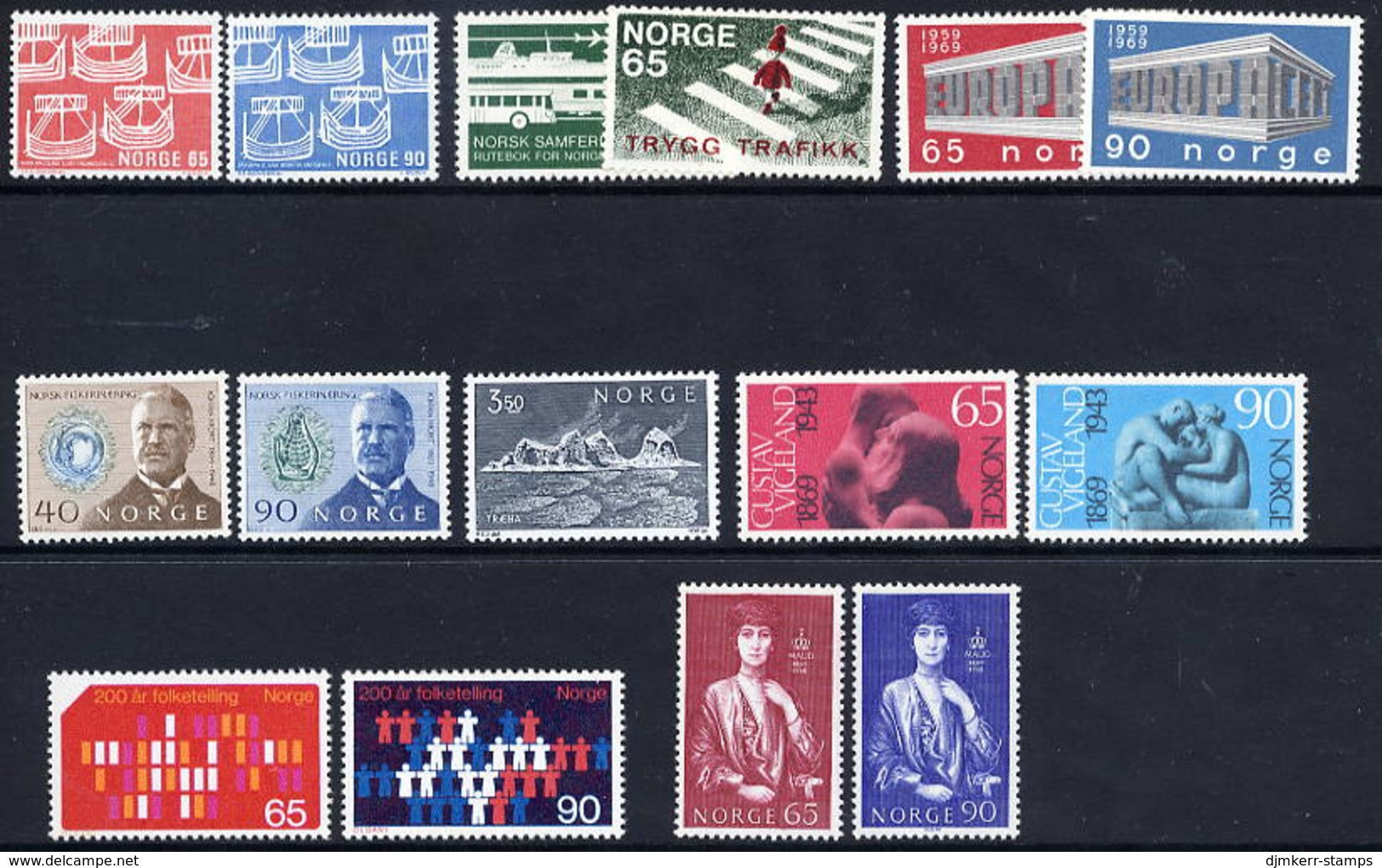 NORWAY 1969 Complete Commemorative Issues MNH / **. - Volledig Jaar