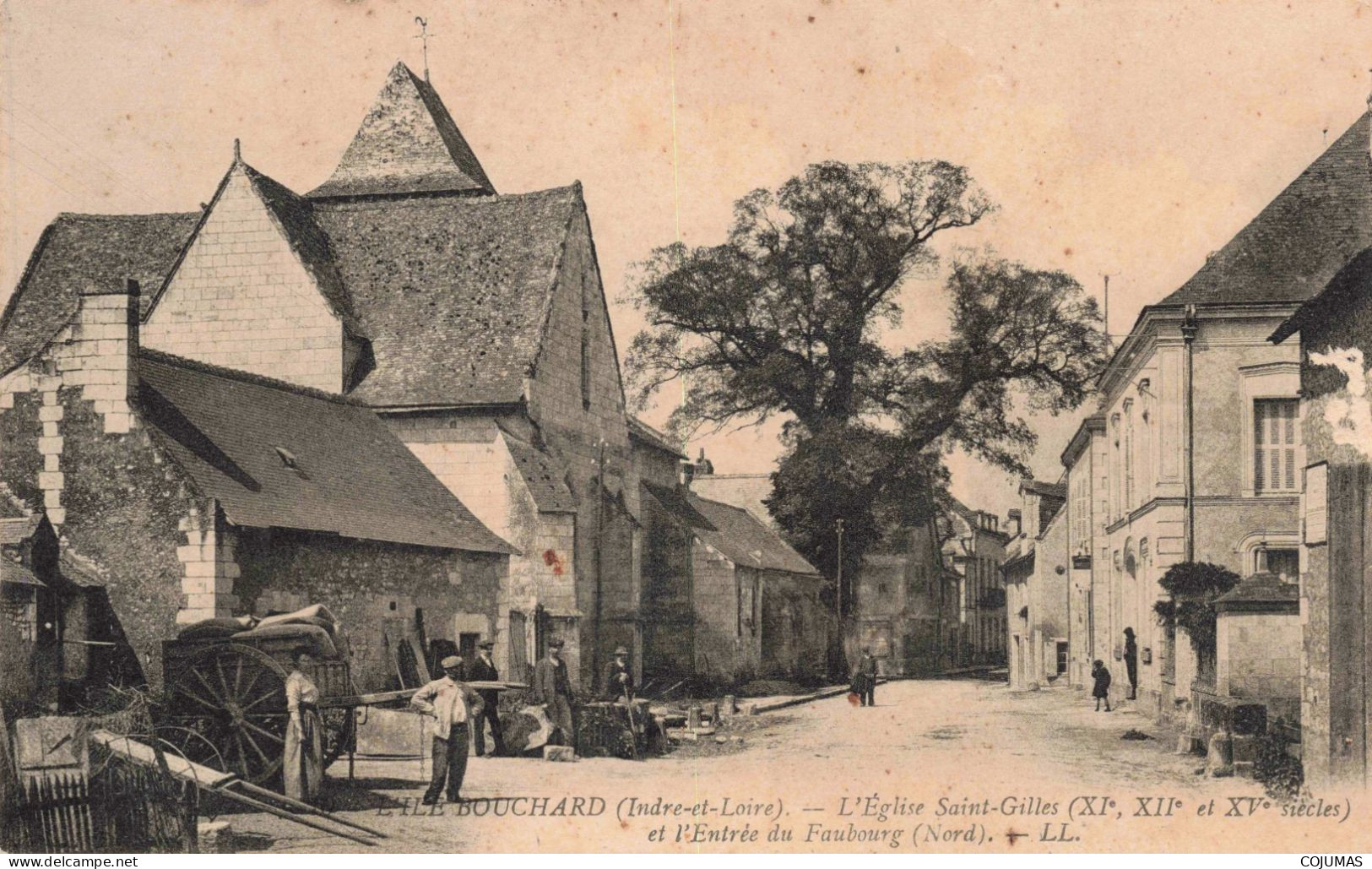 37 - L ILE BOUCHARD - S13955 - L'Eglise Saint Gilles Et L'Entrée Du Faubourg - Nord - L23 - L'Île-Bouchard