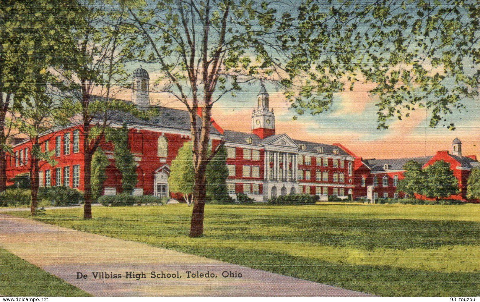 ETATS UNIS. OHIO. TOLEDO. De Vilbiss High School, Toledo, Ohio, Unwritten Card. 1945. - Toledo