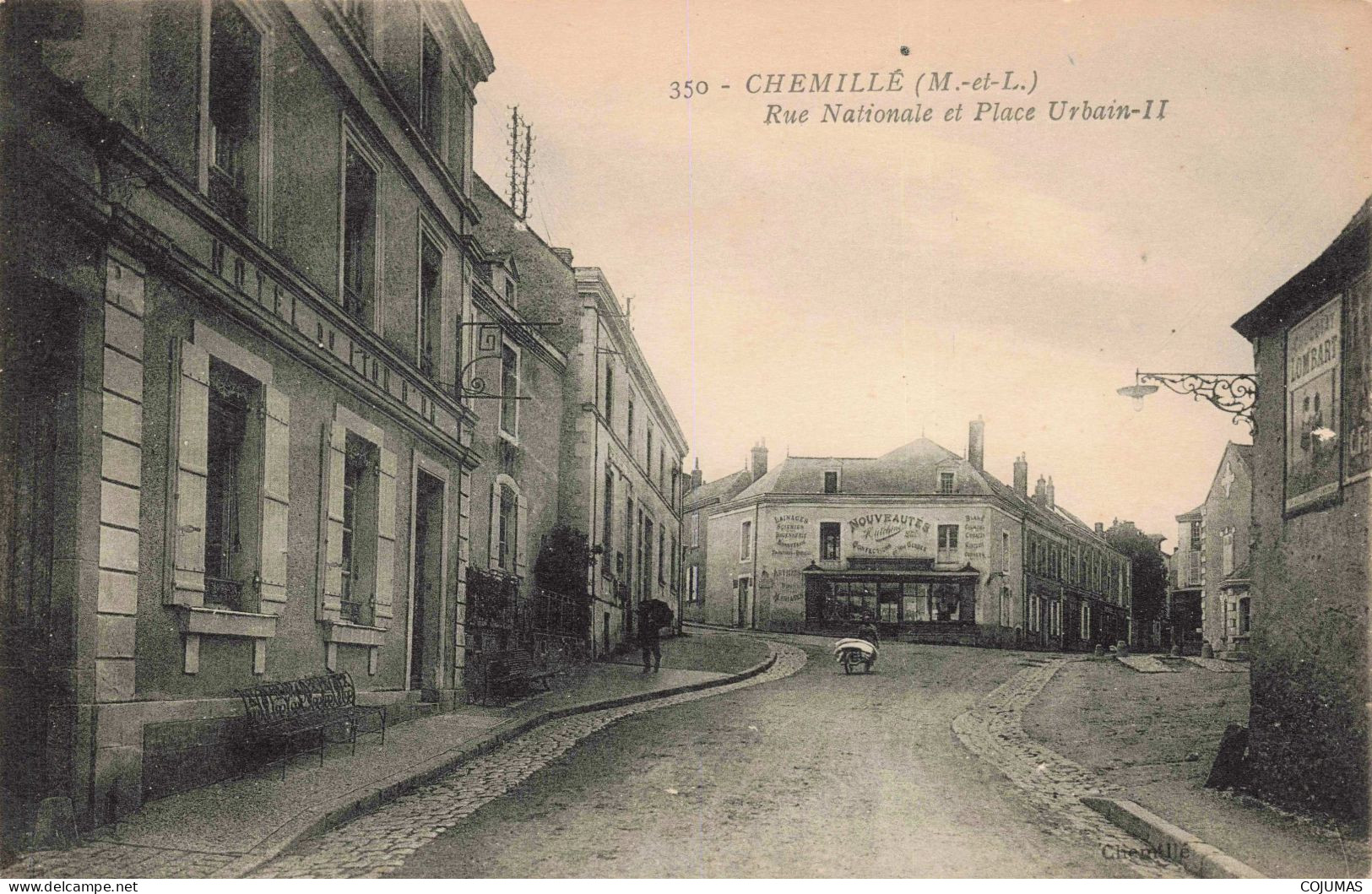 49 - CHEMILLE - S13967 - Rue Nationale Et Place Urbain II - En L'état Pli - L23 - Chemille