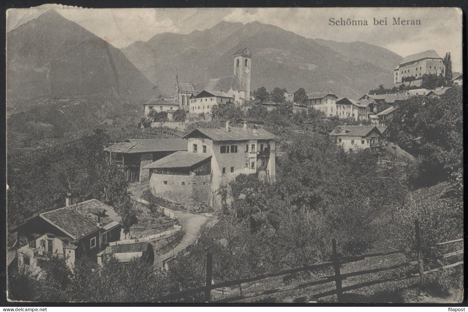 ITALY 1911 Schonna Bei Meran Merano Franked - Merano