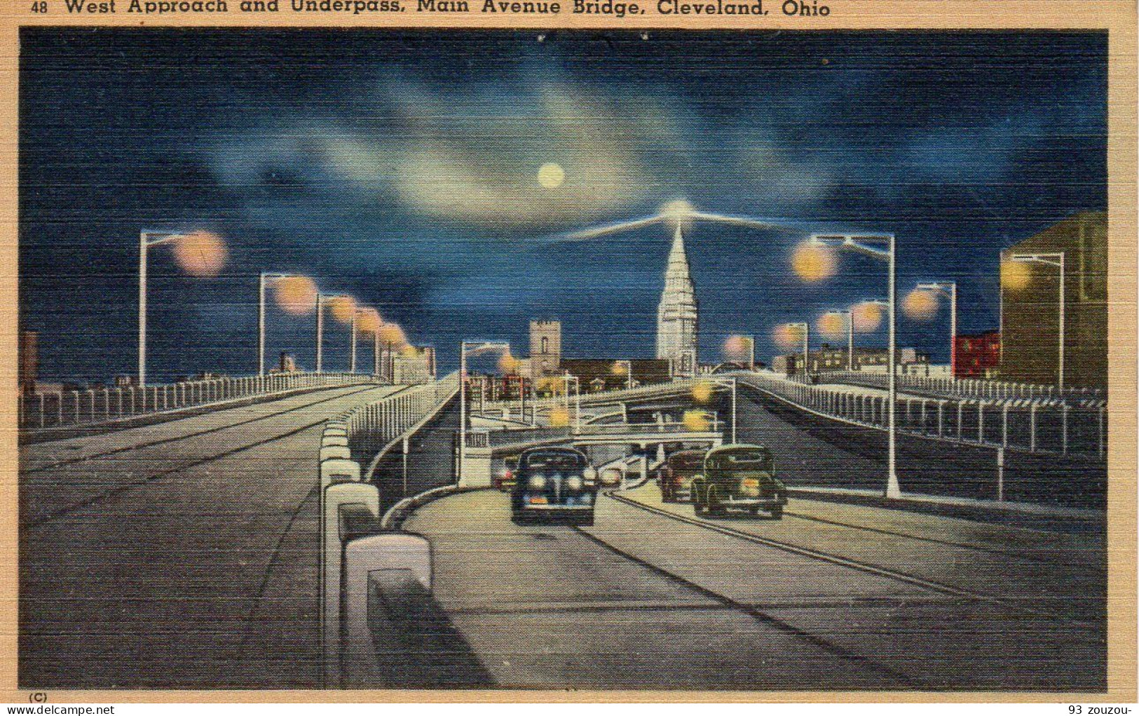 ETATS UNIS. OHIO. CLEVELAND. West Approach And Underpass. Main Avenue Bridge Cleveland Ohio. Carte Vierge. - Cleveland