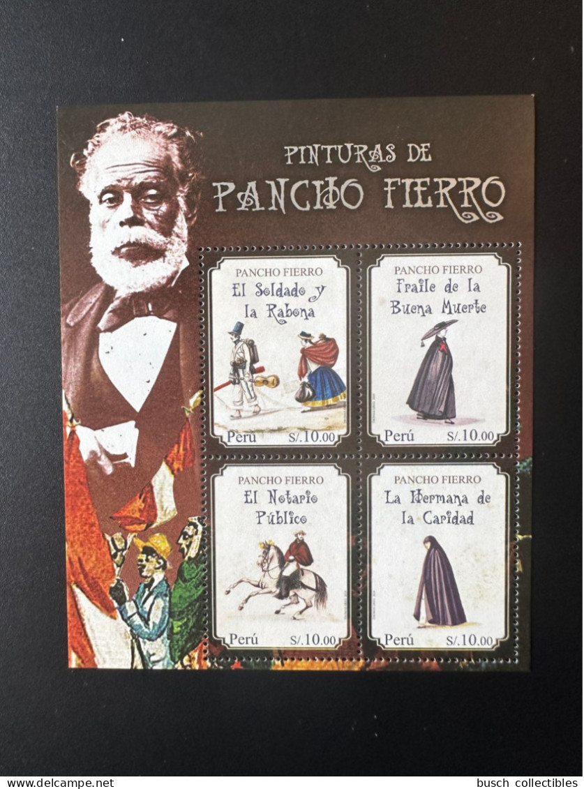 Peru Perou 2014 Mi. Bl. 95 Pinturas De Pancho Fierro Art Kunst Peinture Paintings - Pérou