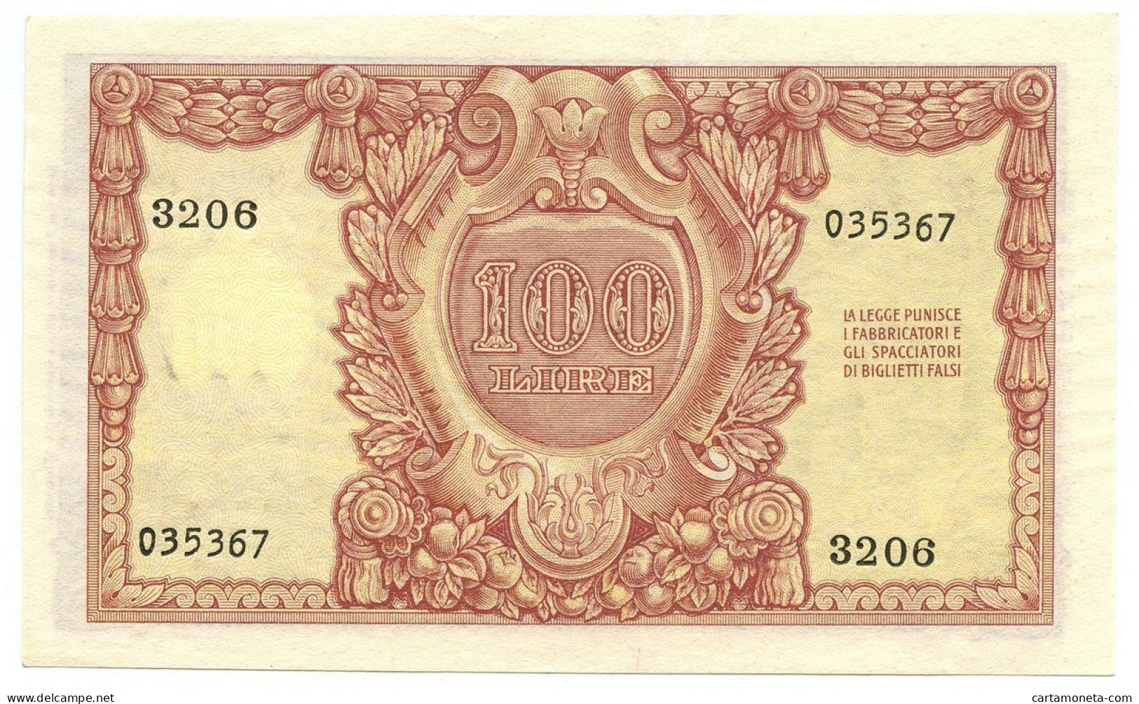 100 LIRE BIGLIETTO DI STATO ITALIA ELMATA DI CRISTINA 31/12/1951 SPL+ - Sonstige & Ohne Zuordnung