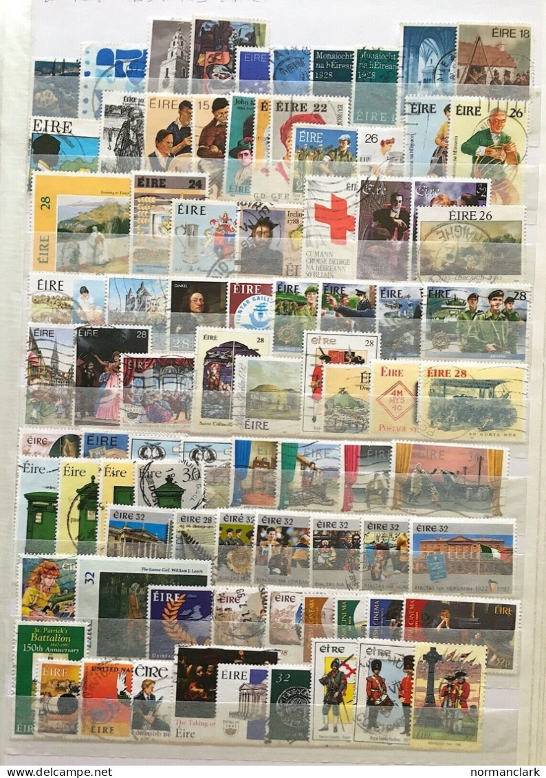 IRELAND 1971-2000 COLLECTION OF USED DECIMAL COMMEMORATIVES PART I/III (270+) - Collections, Lots & Series