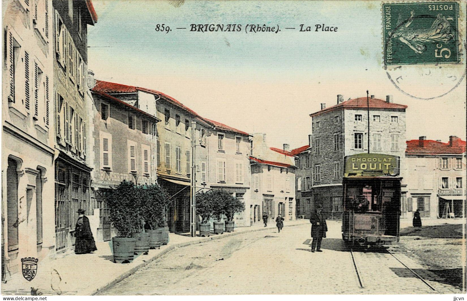 ++ 69 ++ Rhône - Brignais - La Place -Tramway (Colorisée) - Brignais