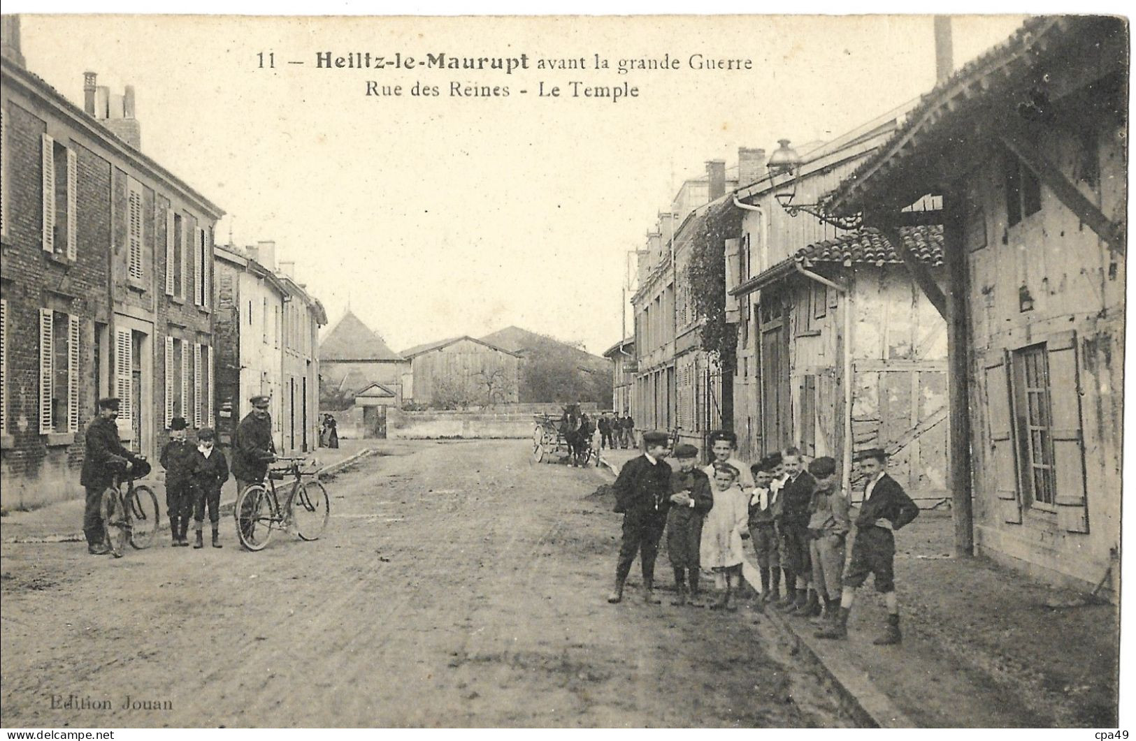 51   HEILTZ - LE - MAURUPT   AVANT   LA  GRANDE  GUERRE   RUE  DES  REINES  LE   TEMPLE - Other & Unclassified