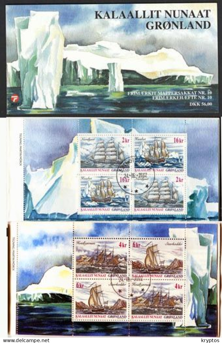 Greenland 2002. Ships. Booklet Complet W. 8 Stamps - USED - Booklets