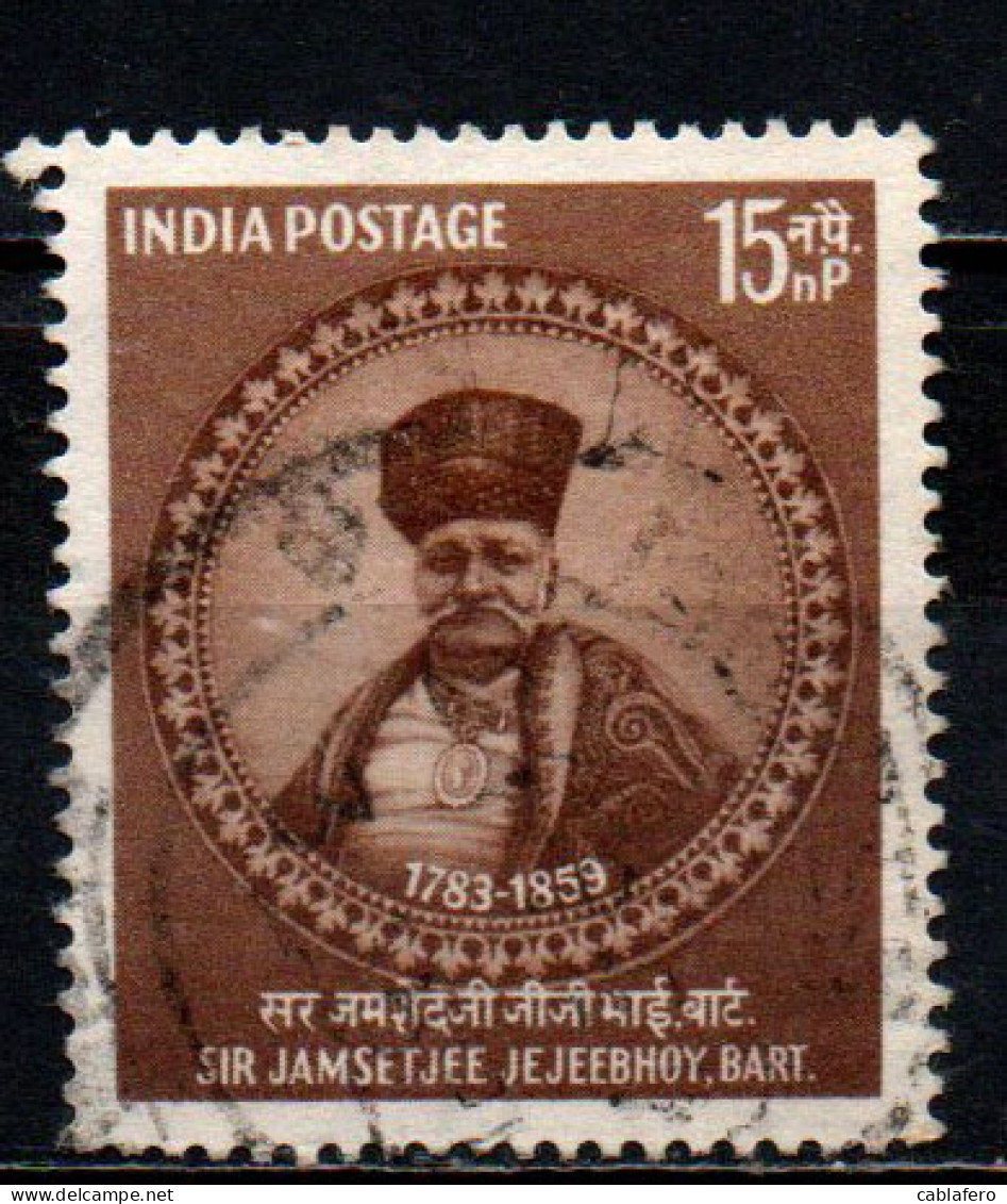 INDIA - 1959 - SIR JAMSETJEE JEJEEBHOY - FILOSOFO E FILANTROPO - USATO - Oblitérés