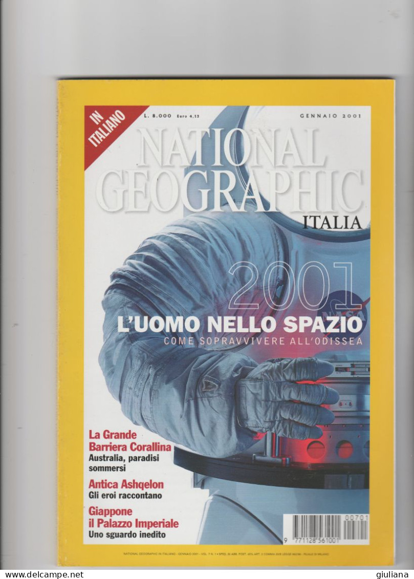 Rivista Mensile "NATIONAL GEOGRAPHIC ITALIA"   2001 Annata Completa Di 12 Volumi - Natuur