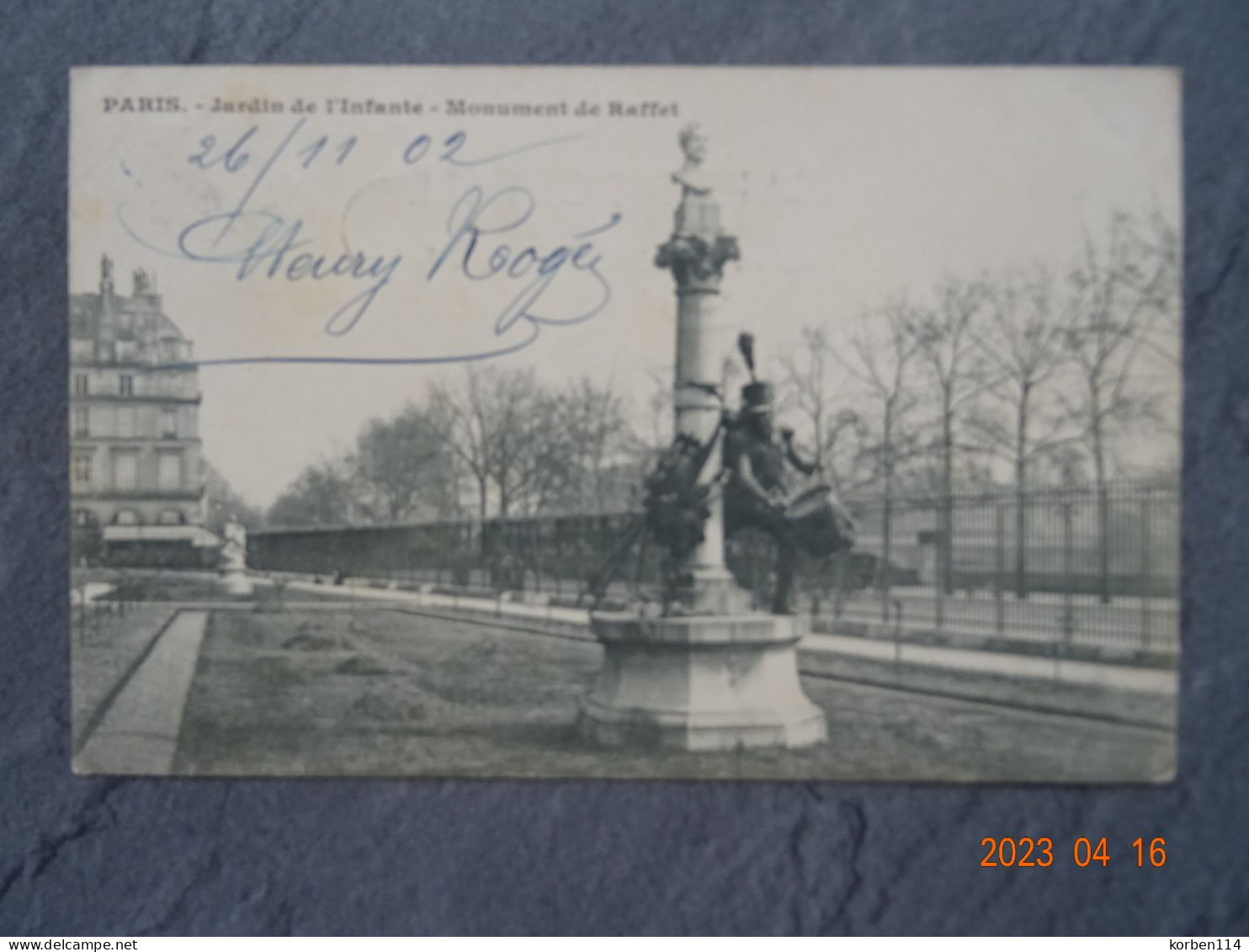 JARDIN DE L'INFANTE  MONUMENT DE RAFFET - Statues