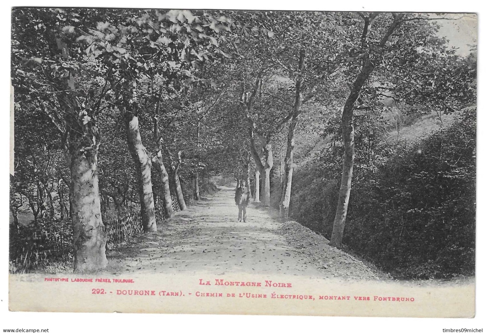 CPA Dourgne La Montagne Noire Chemin De L'usine électrique Montant Vers Fontbruno - Dourgne