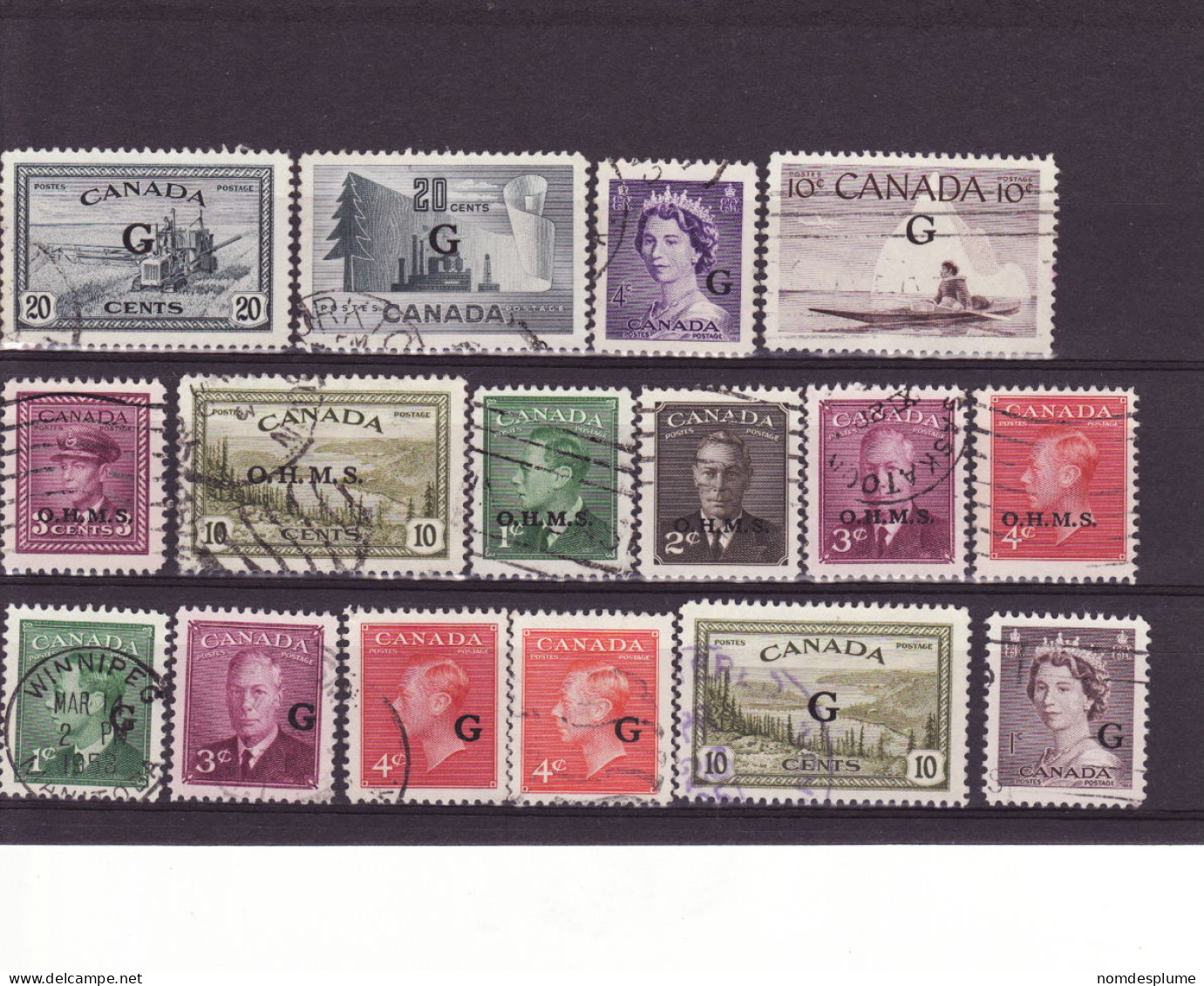 4320) Canada OHMS G Special Delivery Postmark Cancel CDS - Collections
