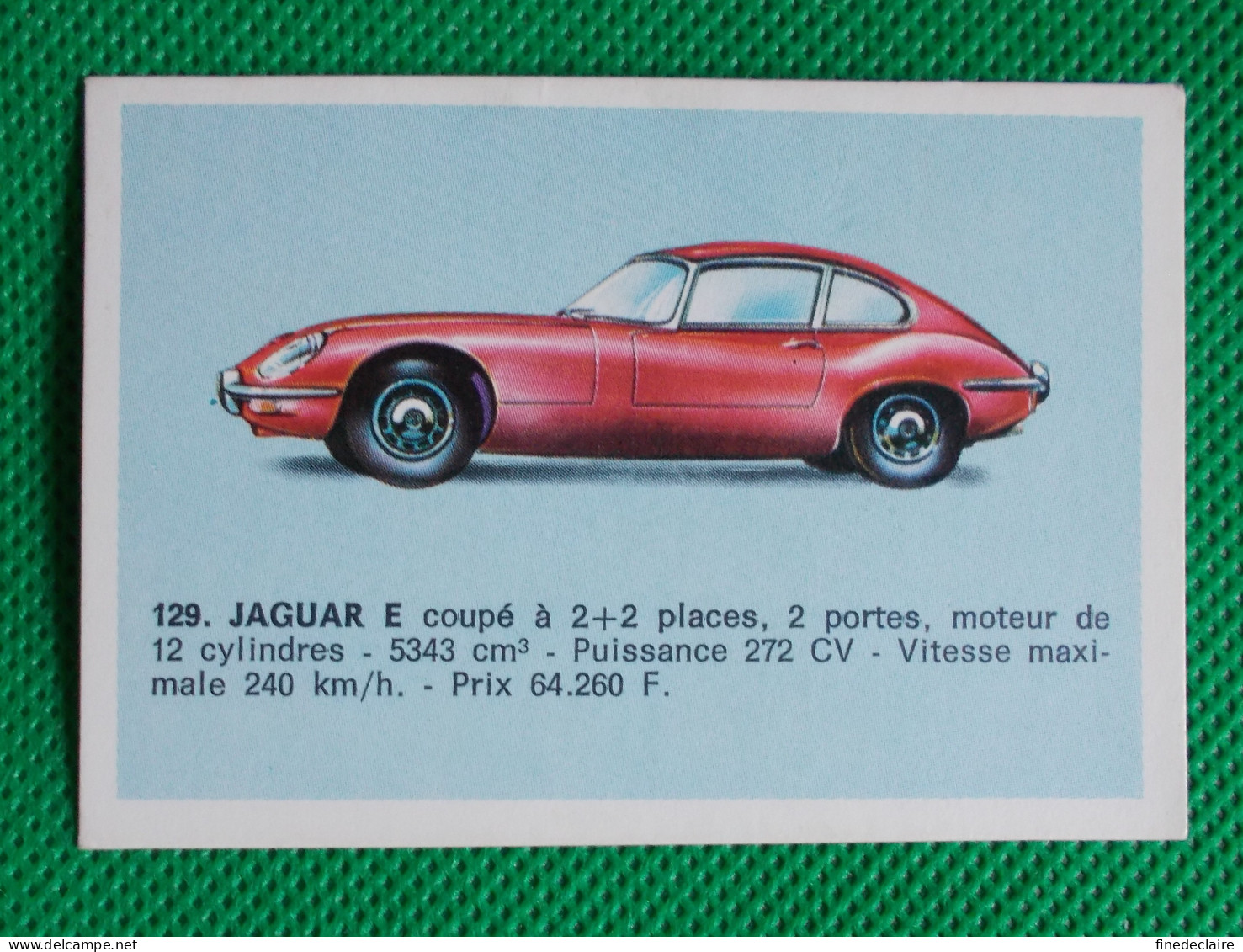 Trading Card - Americana Munich - (7,5 X 5,2 Cm) - Jaguar E - N° 129 - Moteurs