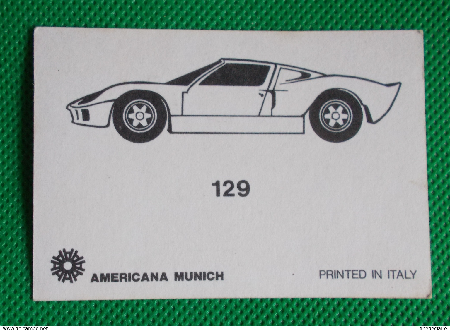 Trading Card - Americana Munich - (7,5 X 5,2 Cm) - Jaguar E - N° 129 - Moteurs