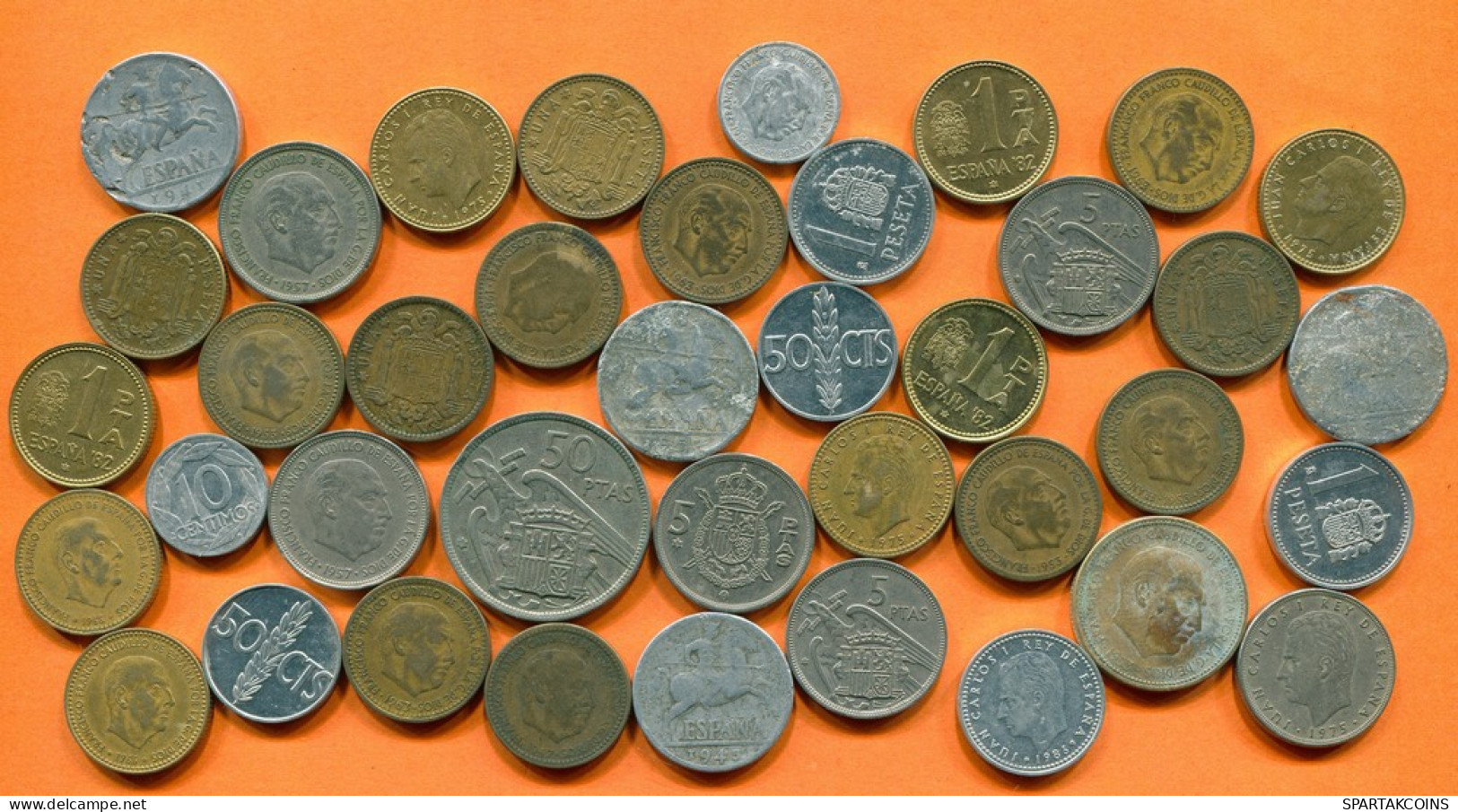 SPAIN Coin SPANISH Coin Collection Mixed Lot #L10263.2.U - Sammlungen