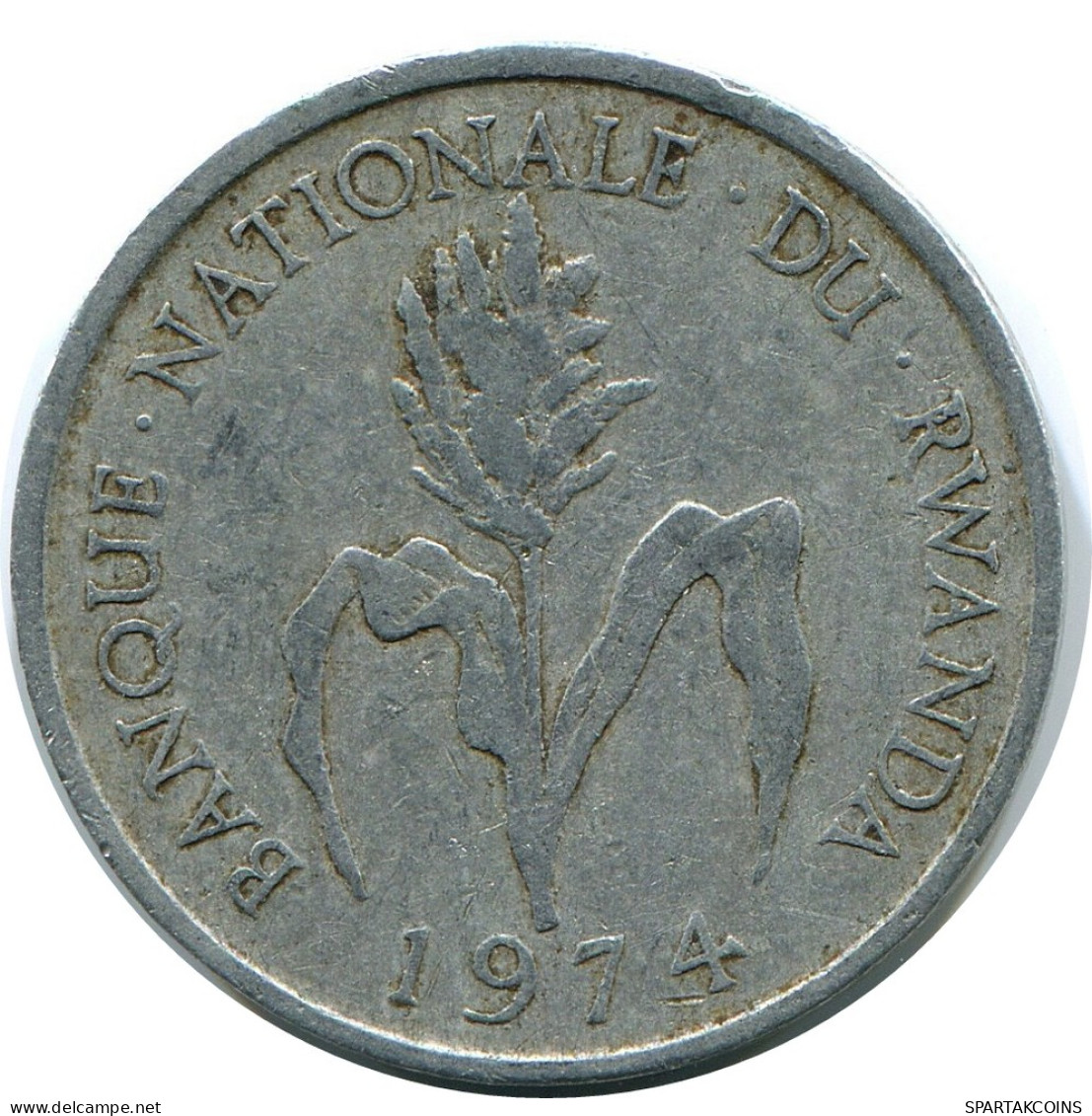 1 FRANC 1974 RWANDA (RUANDA) Coin #AP919.U - Rwanda