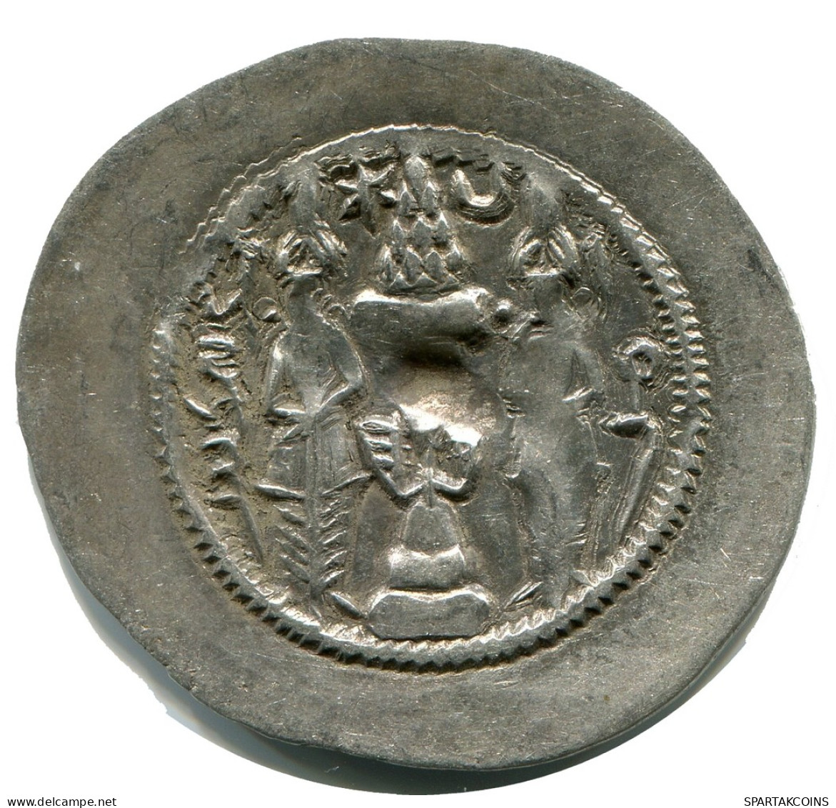 SASSANIAN KHUSRU I AD 531-579 AR Drachm Mitch-ACW.1028--1072 #AH228.45.U - Orientales