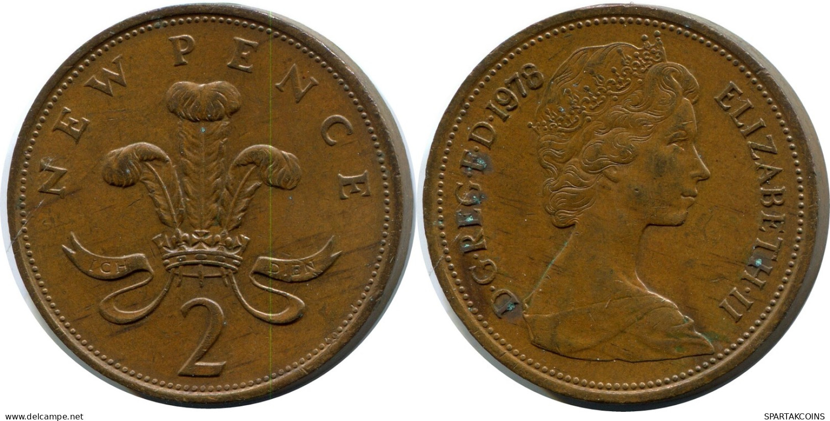 2 PENCE 1978 UK GBAN BRETAÑA GREAT BRITAIN Moneda #AX078.E - 2 Pence & 2 New Pence