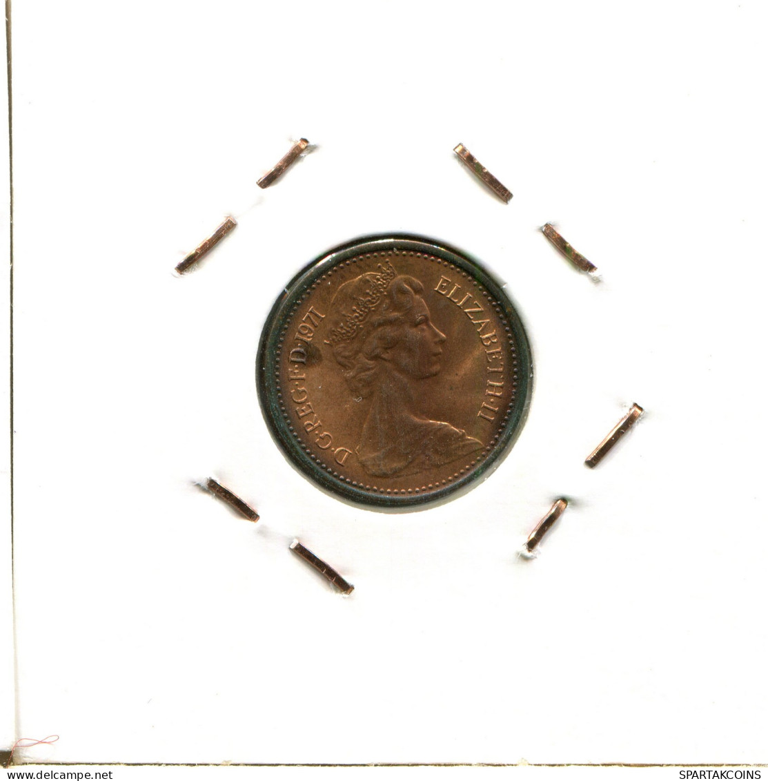 HALF PENNY 1971 UK GBAN BRETAÑA GREAT BRITAIN Moneda #AW165.E - 1/2 Penny & 1/2 New Penny