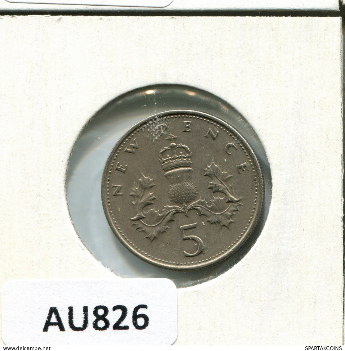 5 NEW PENCE 1977 UK GBAN BRETAÑA GREAT BRITAIN Moneda #AU826.E - 5 Pence & 5 New Pence