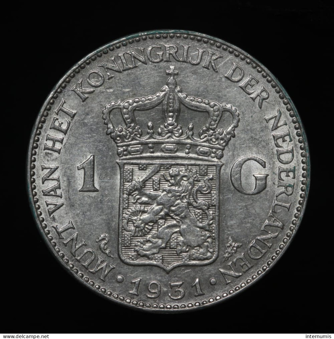 Pays Bas / Netherlands, Wilhelmina, 1 Gulden, 1931, Argent (Silver), SUP (AU), KM#161.1 - 1 Gulden