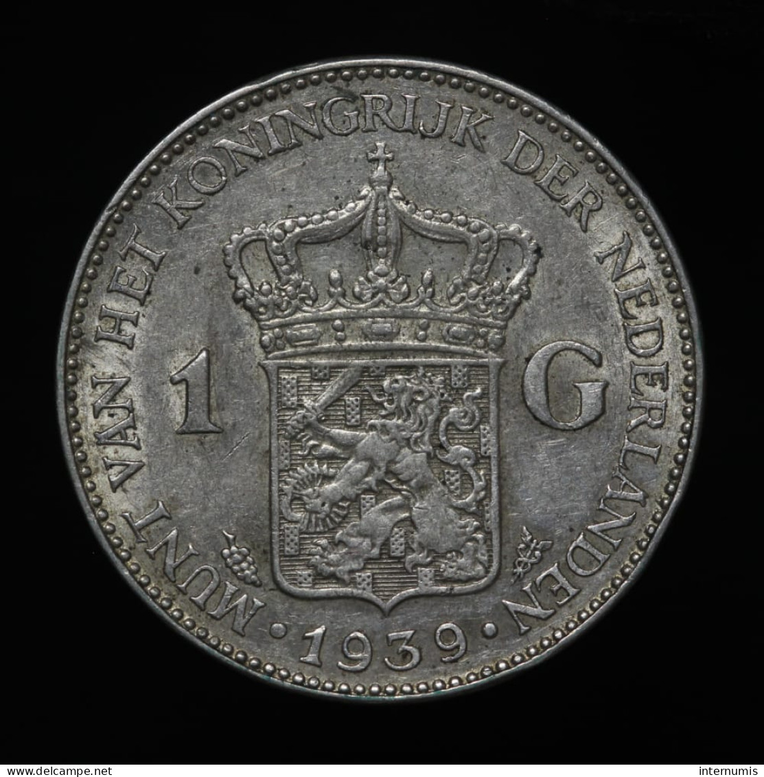 Pays Bas / Netherlands, Wilhelmina, 1 Gulden, 1939, Argent (Silver), SUP (AU), KM#161.1 - 1 Gulden