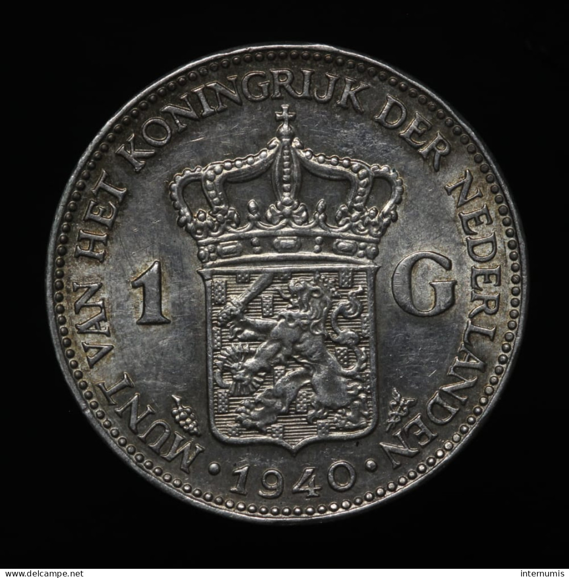 Pays Bas / Netherlands, Wilhelmina, 1 Gulden, 1940, Argent (Silver), NC (UNC), KM#161.1 - 1 Gulden