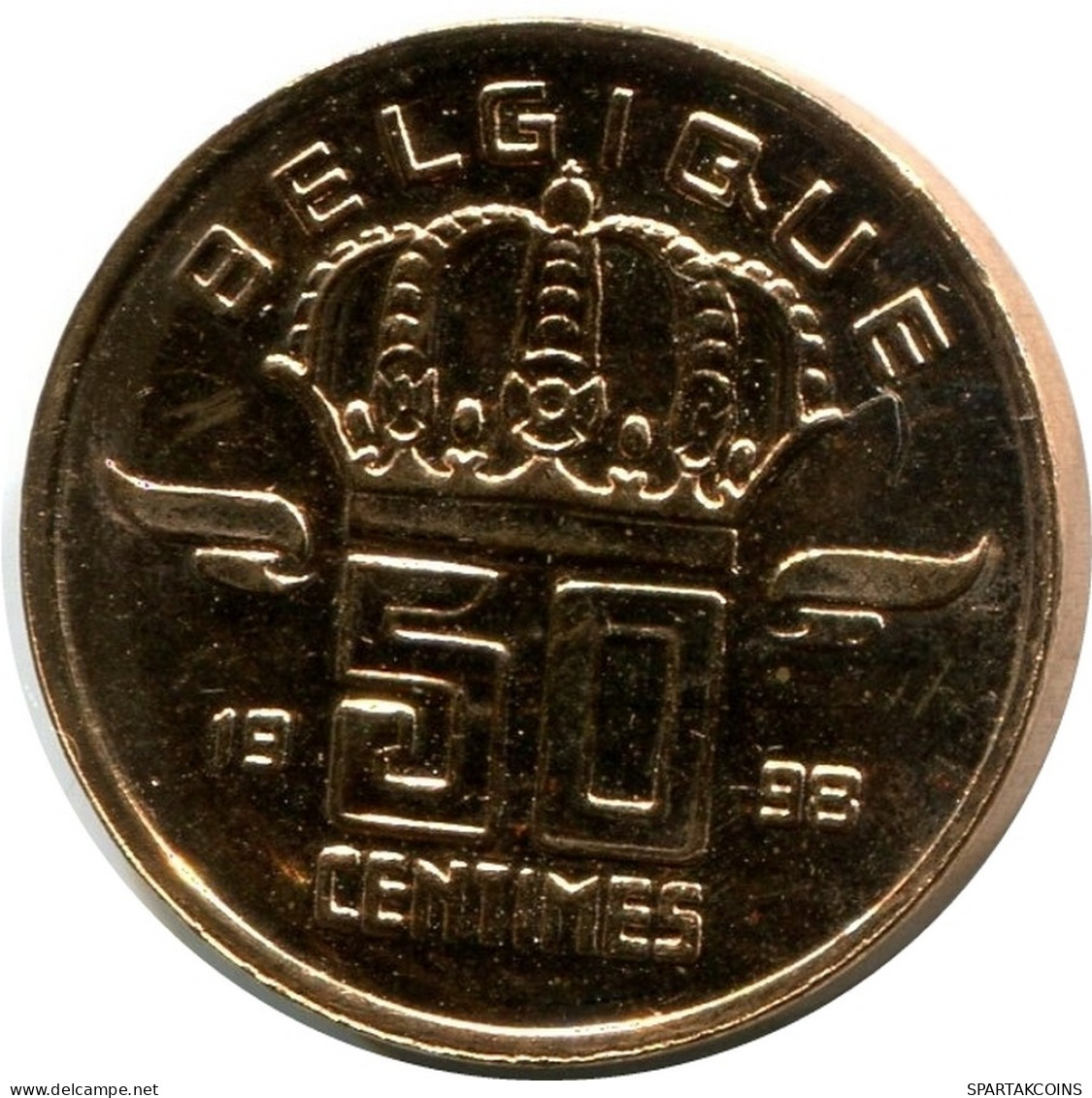 50 CENTIMES 1998 BELGIEN BELGIUM Münze UNC #M10013.D - 50 Cent