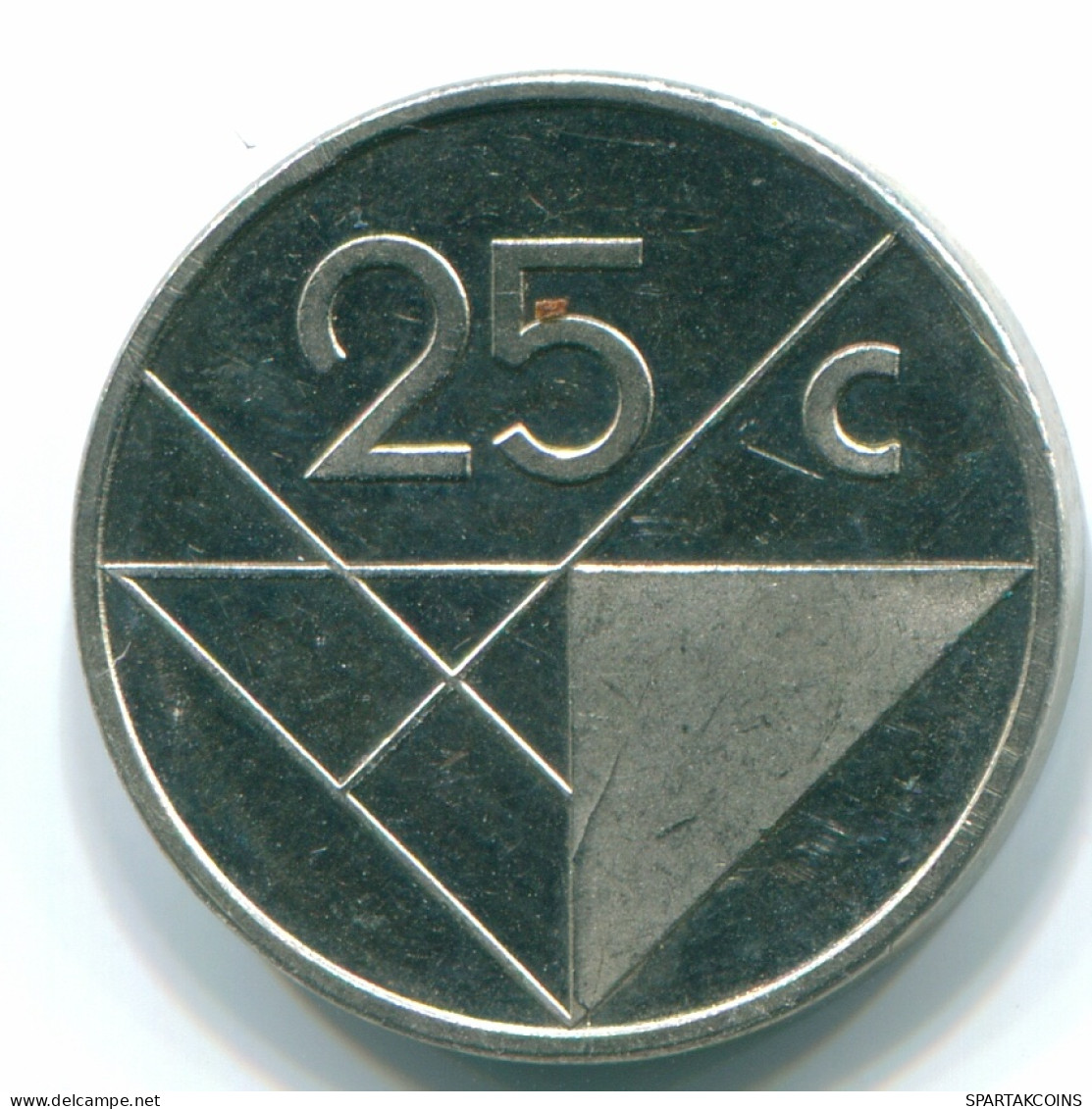 25 CENTS 1986 ARUBA (NÉERLANDAIS NETHERLANDS) Nickel Colonial Pièce #S13634.F - Aruba