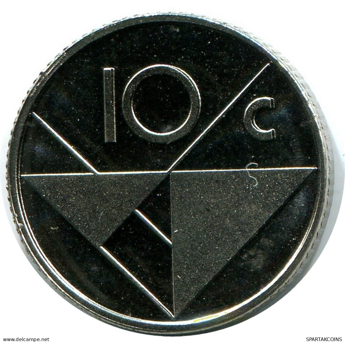 10 CENTS 1990 ARUBA Coin (From BU Mint Set) #AH072.U - Aruba