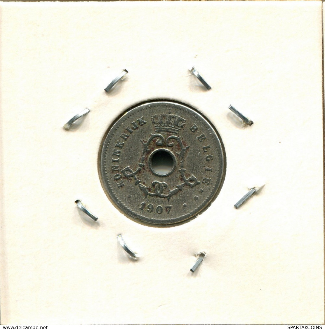 5 CENTIMES 1907 DUTCH Text BELGIUM Coin #BA242.U - 5 Cent