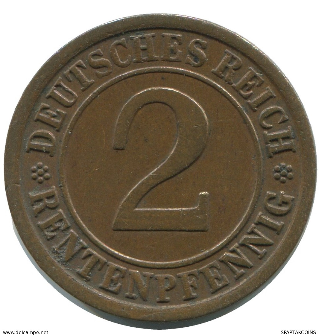 2 RENTENPFENNIG 1923 A DEUTSCHLAND Münze GERMANY #AD487.9.D - 2 Rentenpfennig & 2 Reichspfennig