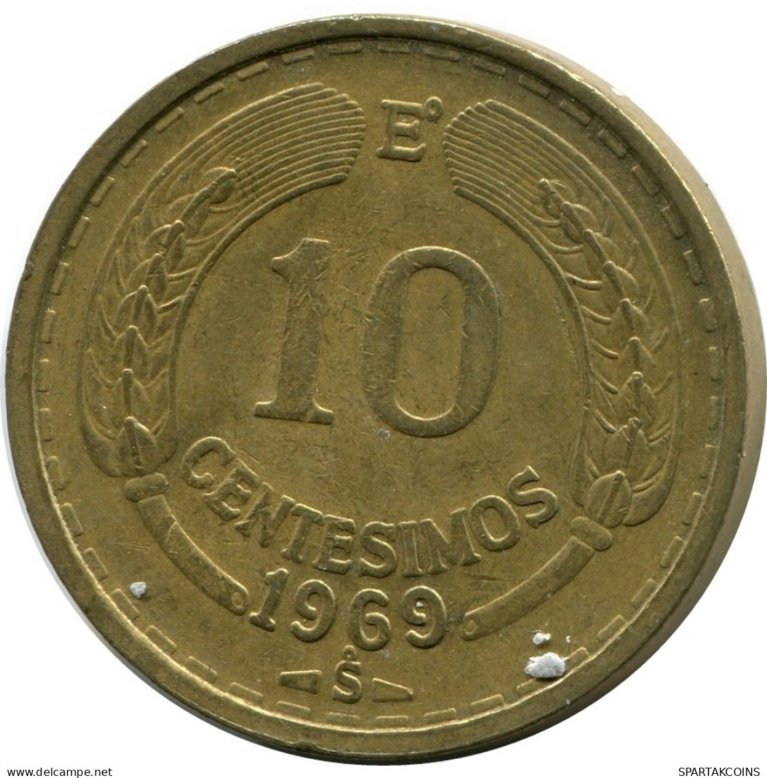 10 CENTESIMOS 1969 CHILI CHILE XF Pièce #M10193.F - Chili