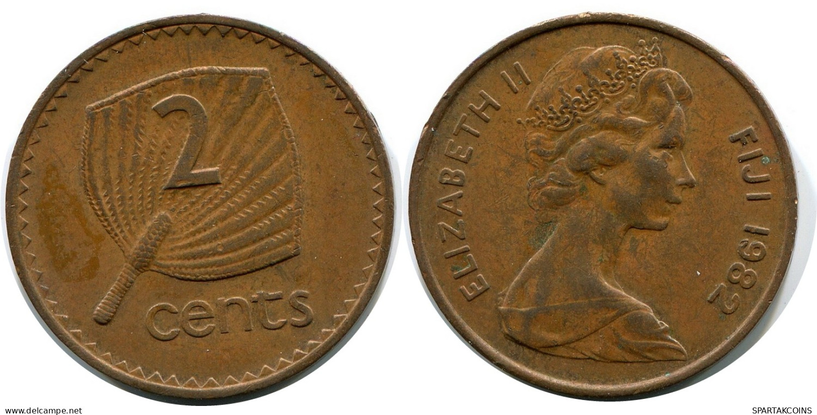 2 CENTS 1982 FIDJI FIJI Pièce #BA155.F - Fiji