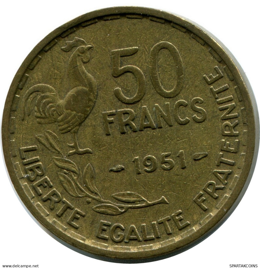 50 FRANCS 1951 FRANCE Pièce #AX879.F - 50 Francs