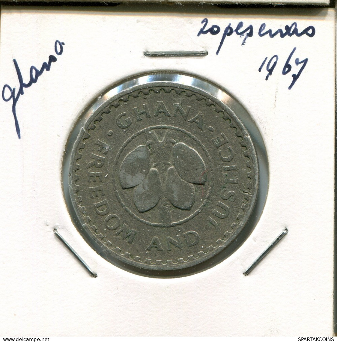 20 PESEWAS 1967 GHANA Coin #AN686.U - Ghana