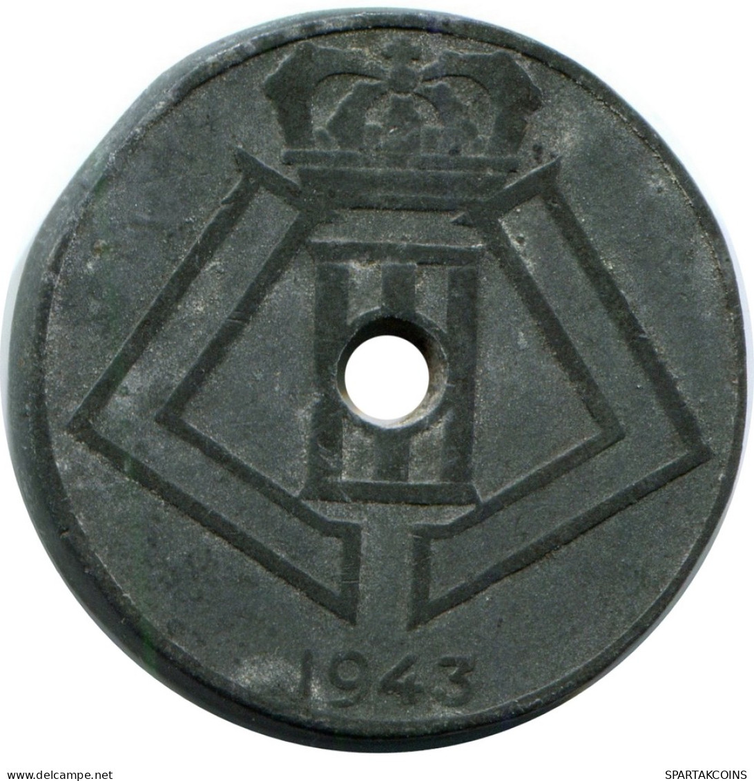 25 CENTIMES 1943 BELGIEN BELGIUM Münze #AW979.D - 25 Cent