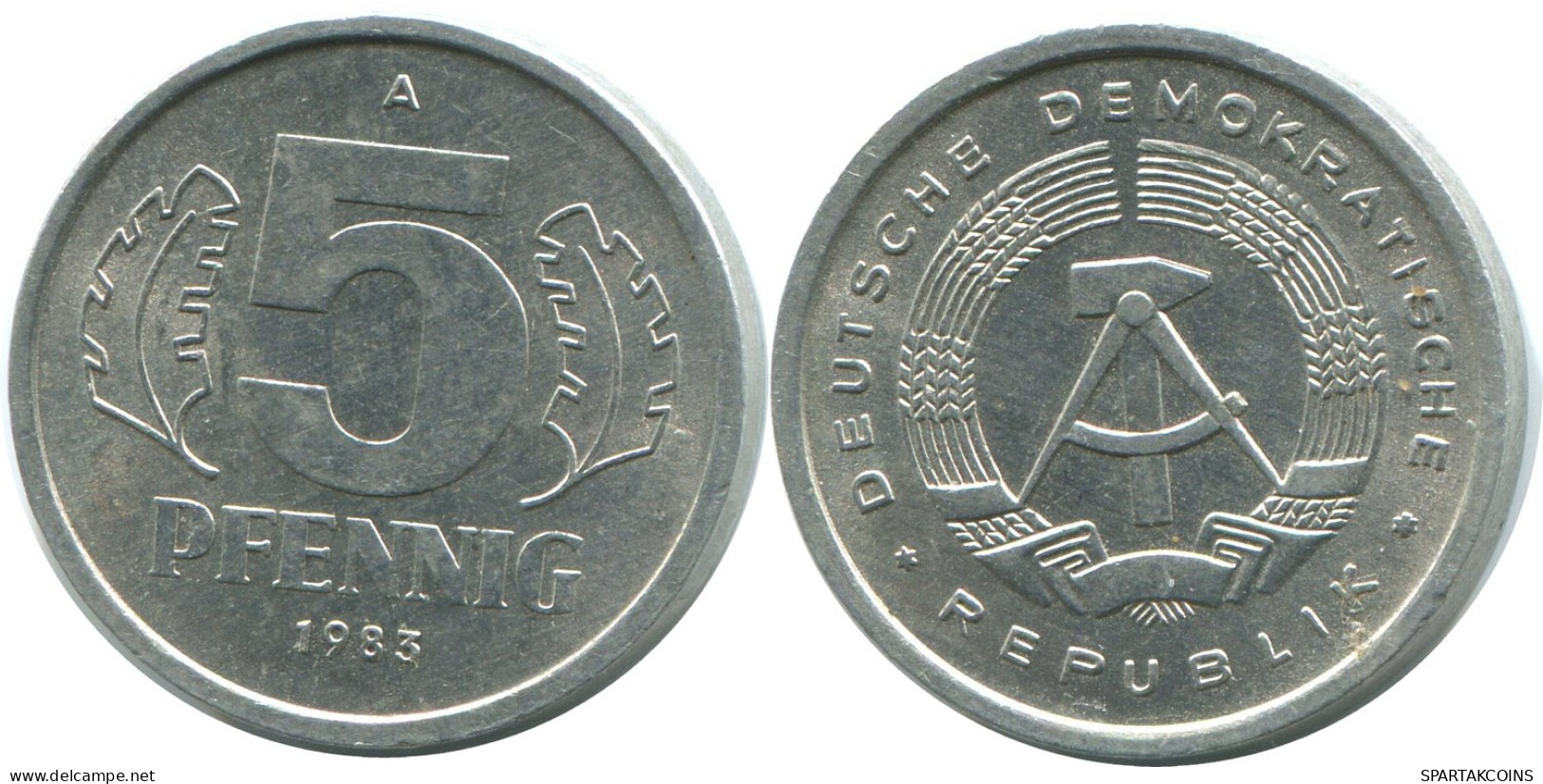 5 PFENNIG 1983 A DDR EAST ALEMANIA Moneda GERMANY #AE015.E - 5 Pfennig