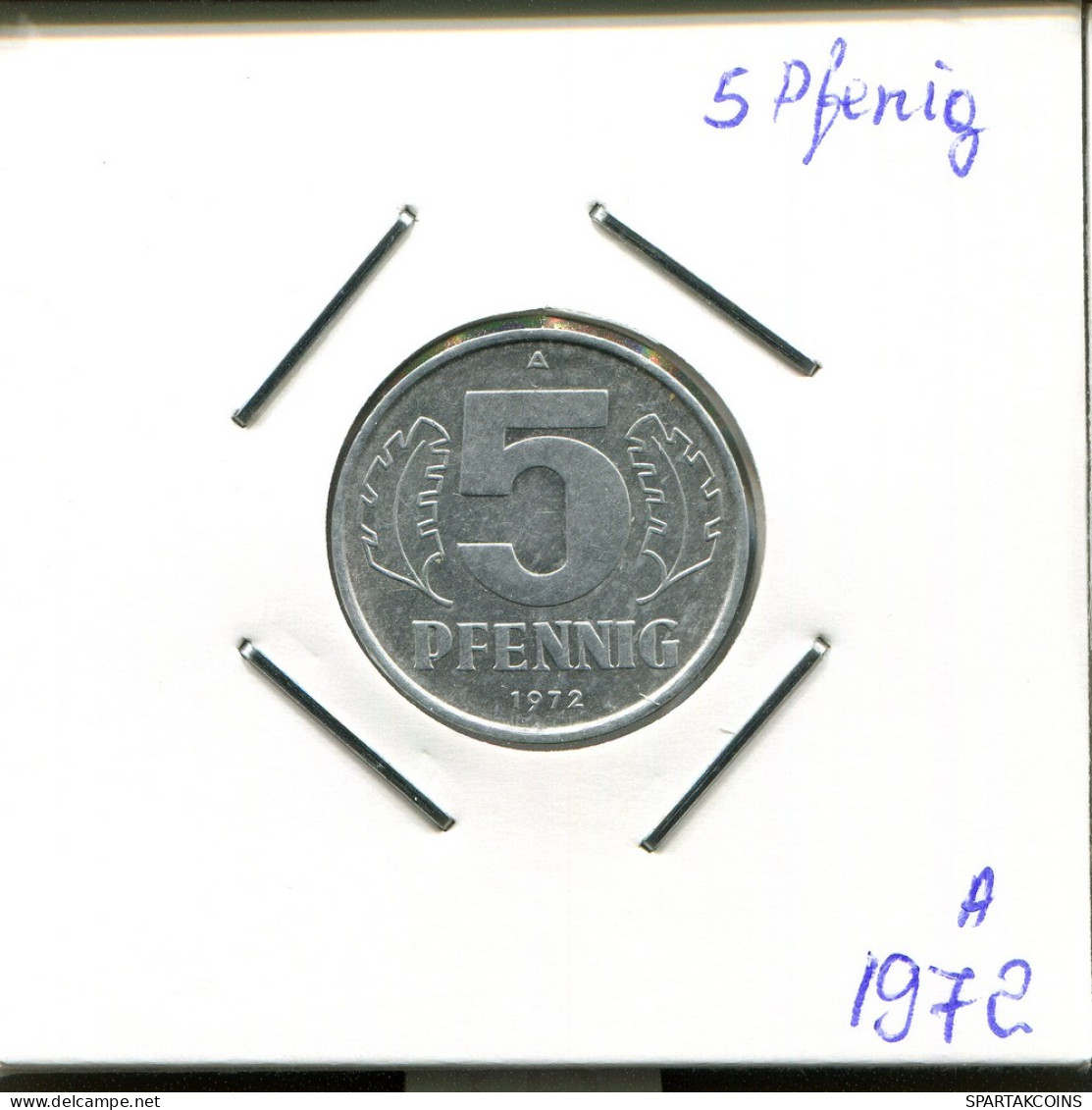 5 PFENNIG 1972 DDR EAST ALEMANIA Moneda GERMANY #AR756.E - 5 Pfennig