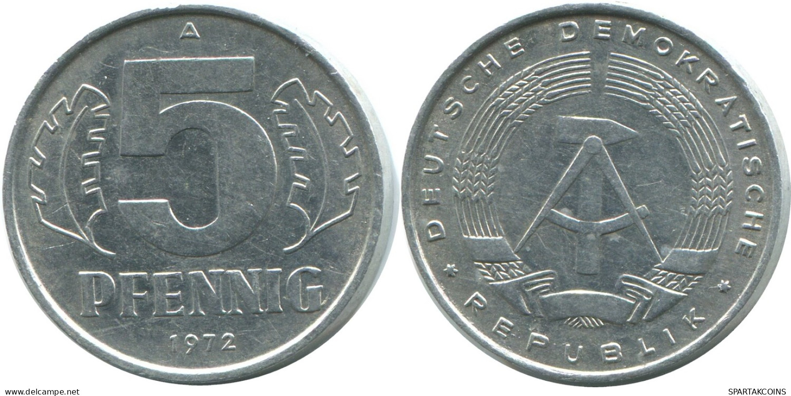 5 PFENNIG 1972 A DDR EAST ALEMANIA Moneda GERMANY #AE014.E - 5 Pfennig