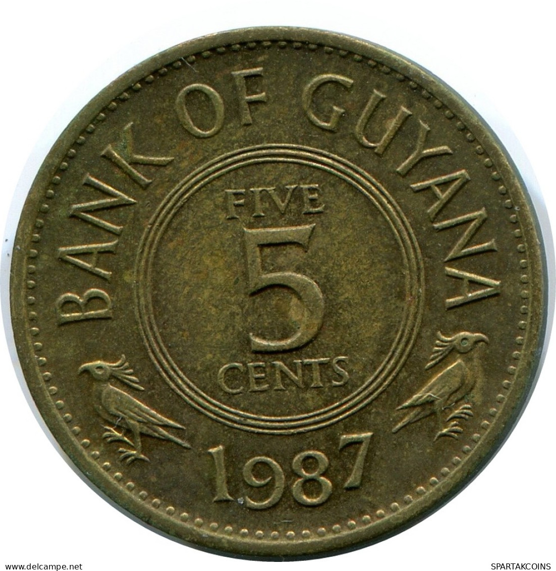 5 CENTS 1987 GUYANA Pièce #AR943.F - Guyana