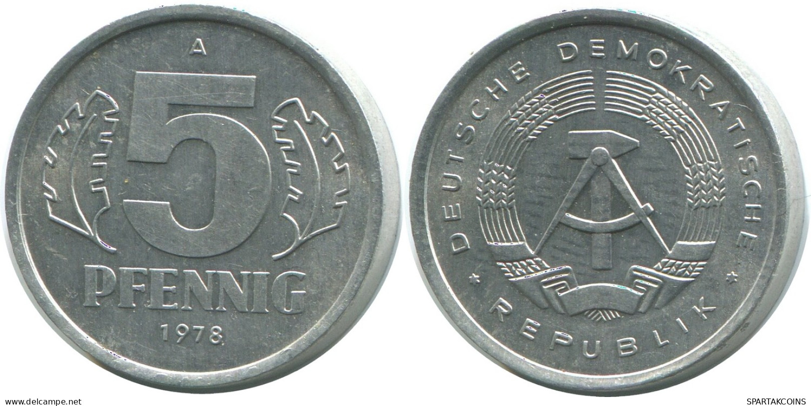 5 PFENNIG 1978 A DDR EAST DEUTSCHLAND Münze GERMANY #AD999.D - 5 Pfennig